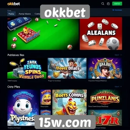 variados jogos disponíveis no site okkbet
